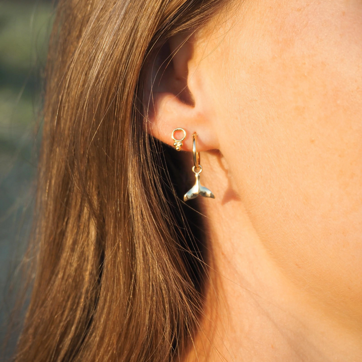 Alesi Whale Tail Hoops Gold Lifestyle | Merchants Homewares