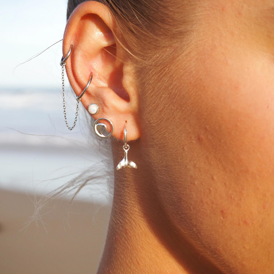 Alesi Whale Tail Hoops Silver Lifestyle | Merchants Homewares