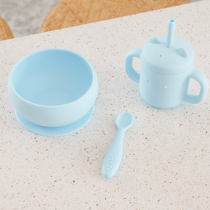 Annabel Trends Mini Sippi Bear with Handles Iced Blue Lifestyle | Merchants Homewares