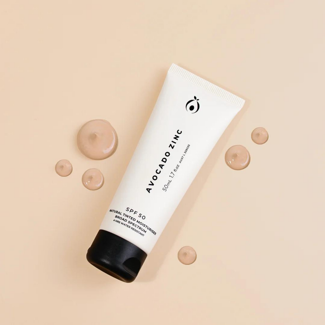 Avocado Zinc SPF 50 Natural Tinted Moisturiser Light-Medium Lifestyle | Merchants Homewares