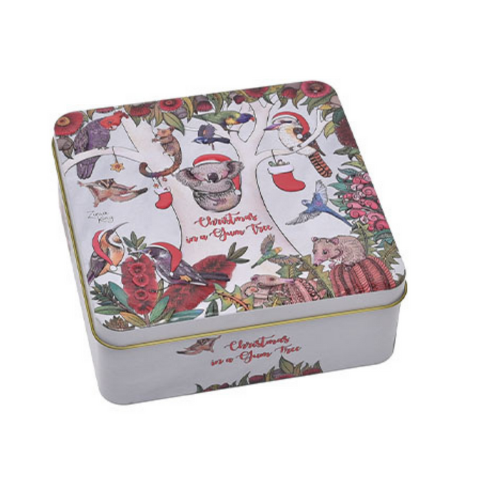 Banksia Red Christmas in a Gum Tree Tin Merchant Homewares