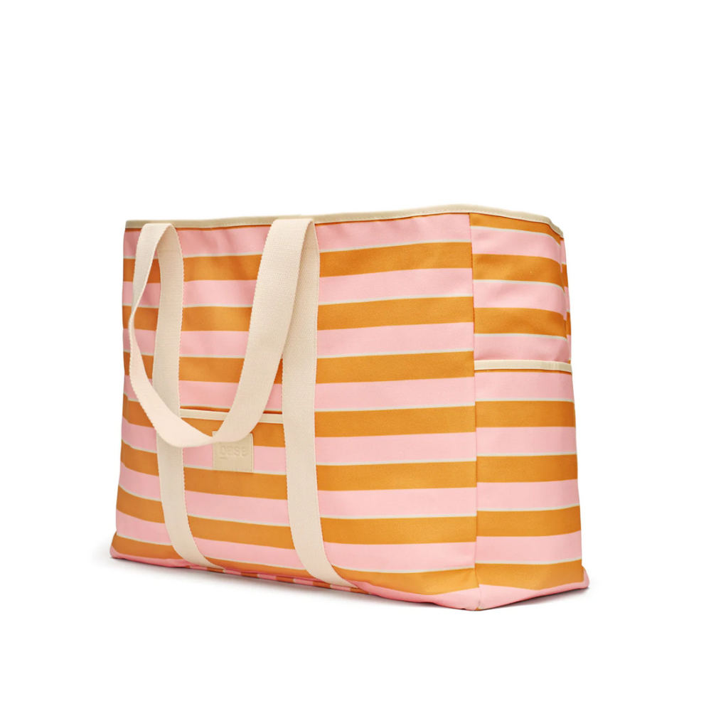 Base Supply Beach Base Pink/Mustard Stripe Side View | Merchants Homewares