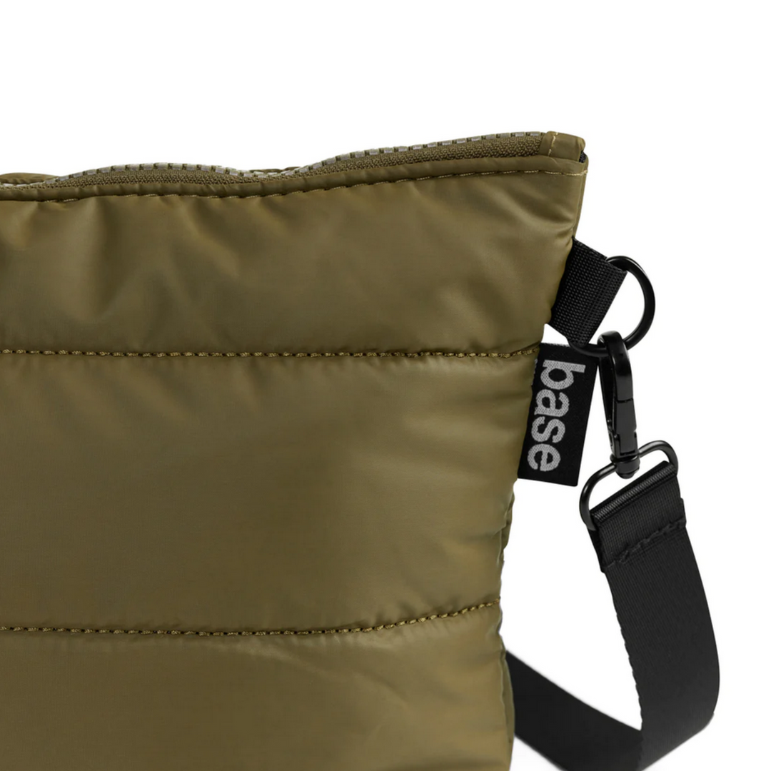 Base Supply Stash Base Crossbody Khaki Close Up | Merchants Homewares