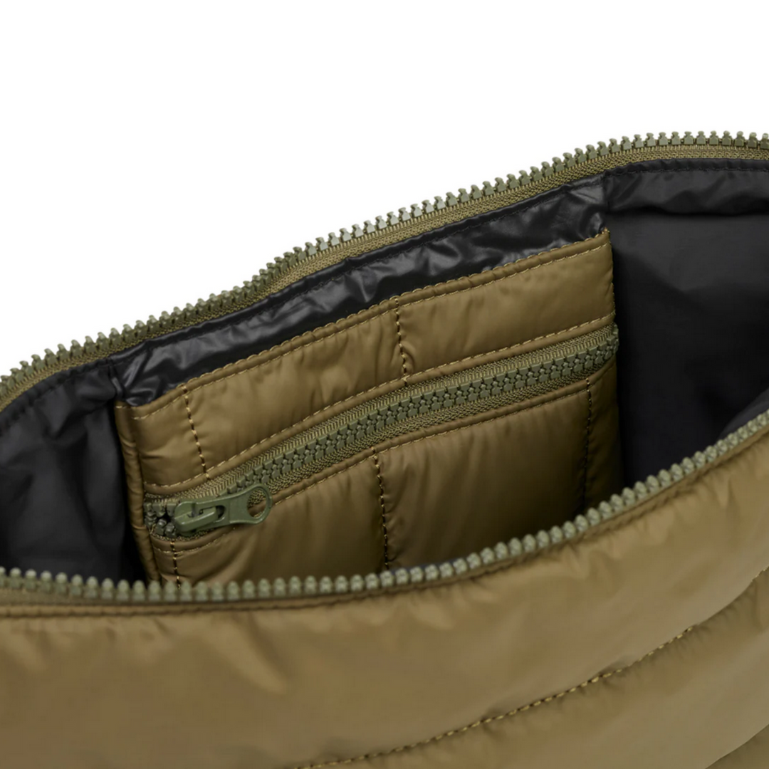 Base Supply Stash Base Crossbody Khaki Inside | Merchants Homewares