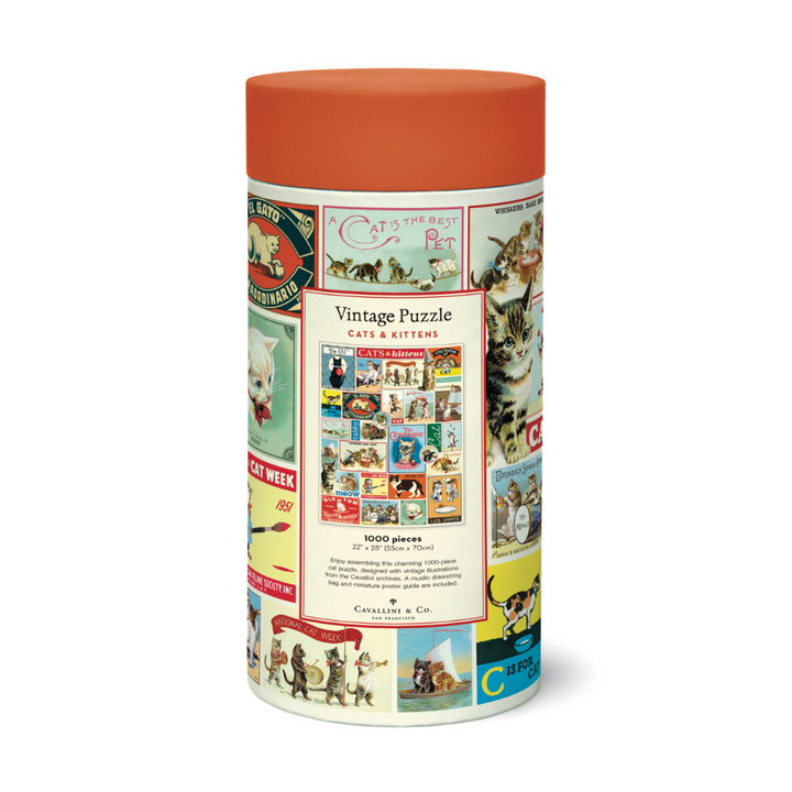Bobangles Cavallini Cats & Kittens Puzzle 1000pc | Merchants Homewares