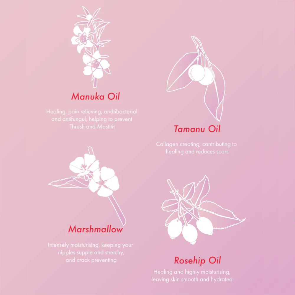 Bubs & Boobs Co Boob Balm Key Ingredients | Merchants Homewares