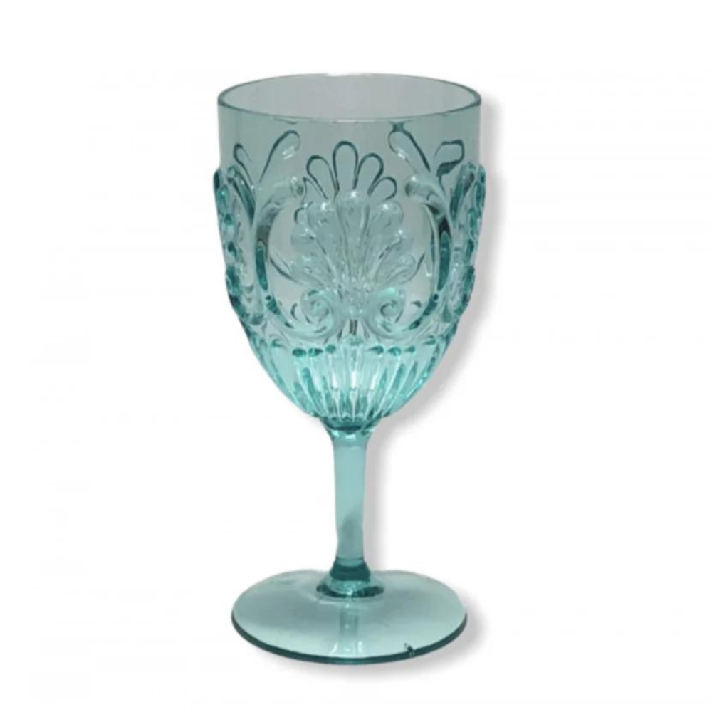 Flair Acrylic Wine Tumbler Scallops Blue | Merchants Homewares