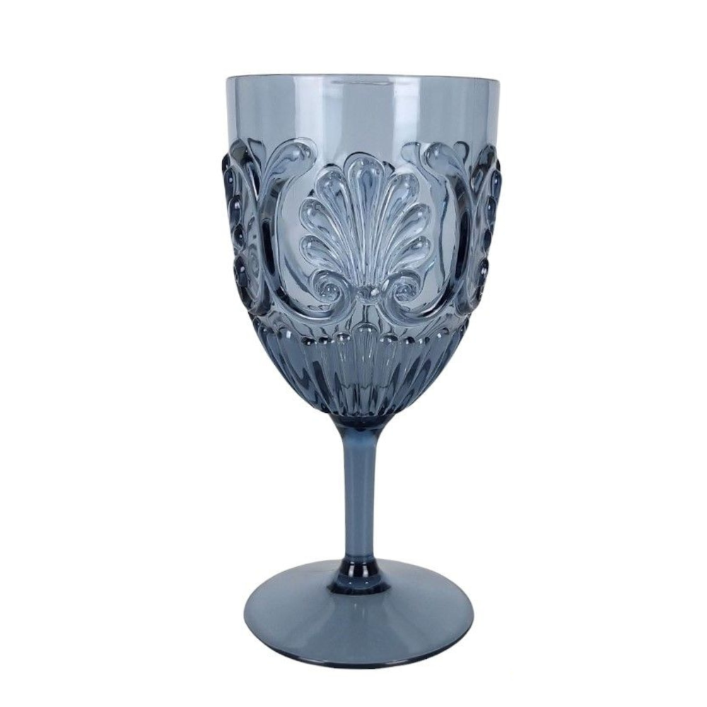 Acrylic Wine Tumbler | Scallops Navy Blue  Merchants