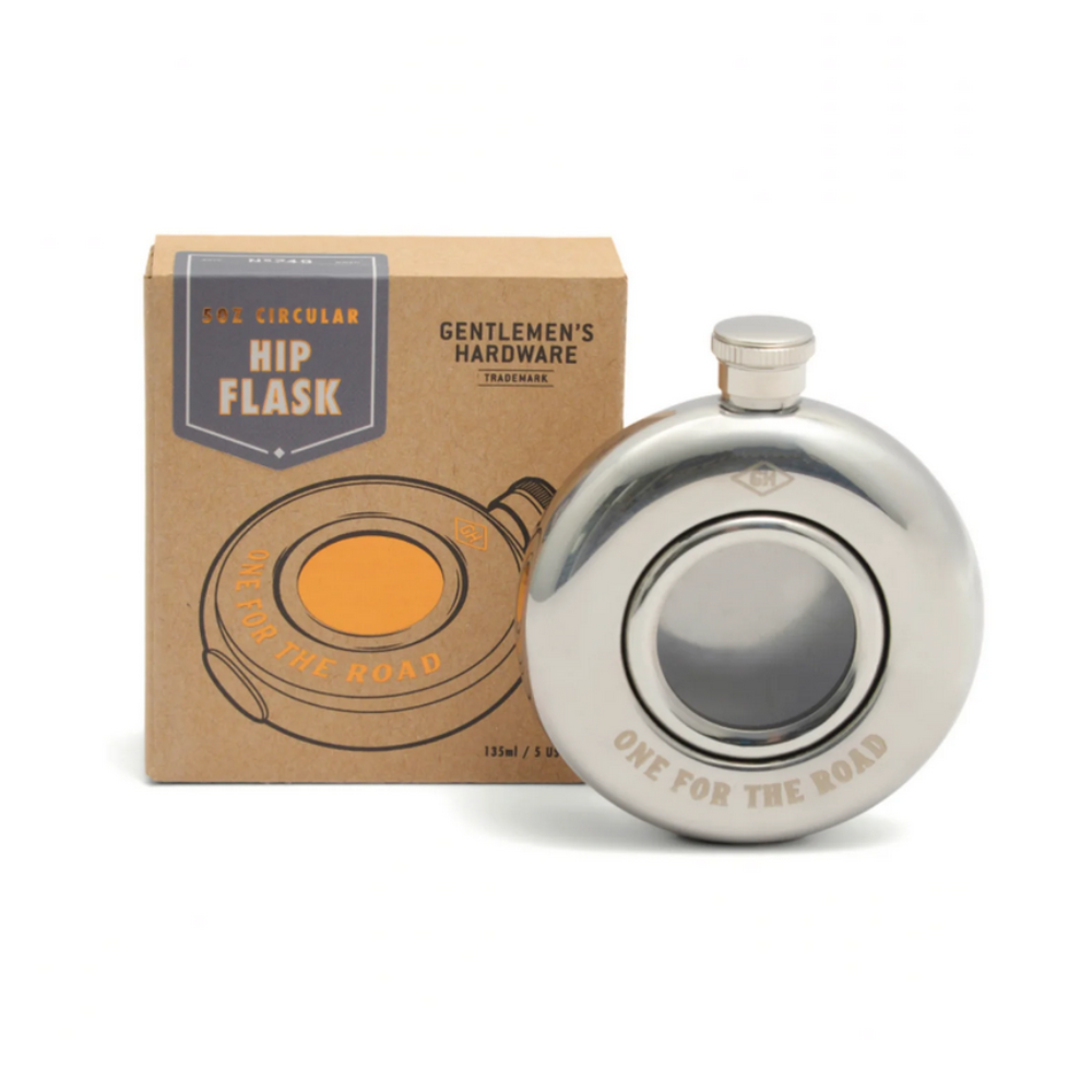 Gentlemen's Hardware 5oz Circular Hip Flask | Merchants Homewares
