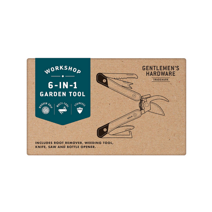 Gentlemen's Hardware 6 in 1 Garden Multi Tool Packaged | Merchants Homewares