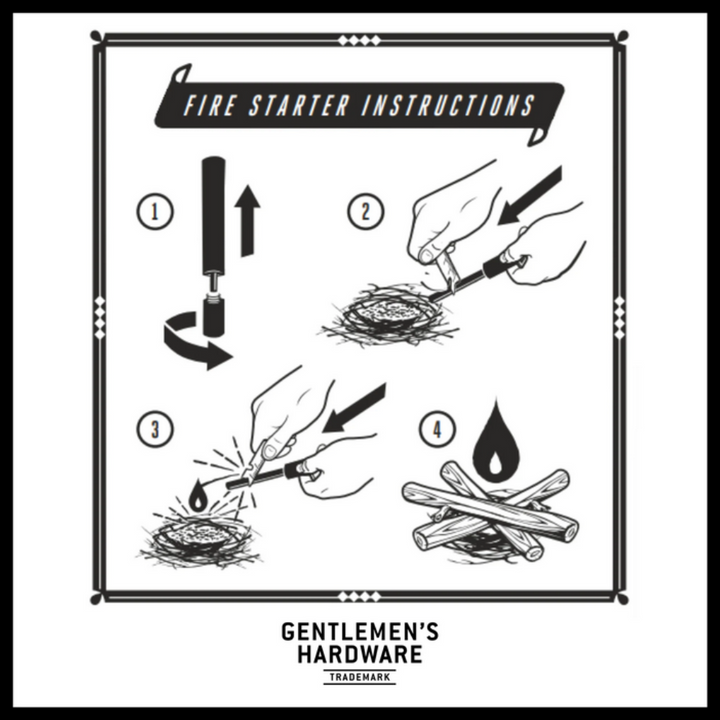Gentlemen's Hardware Fire Starter Instructions | Merchants Homewares