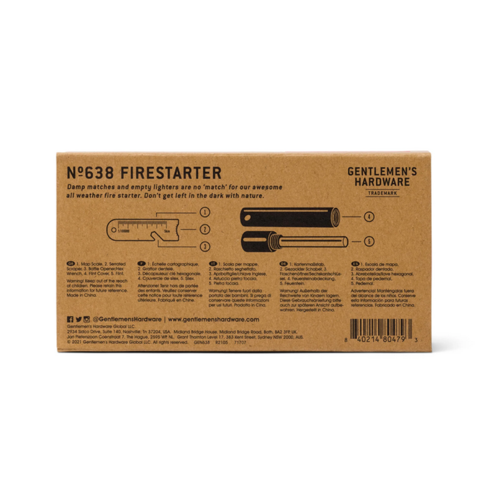 Gentlemen's Hardware Fire Starter Back | Merchants Homewares