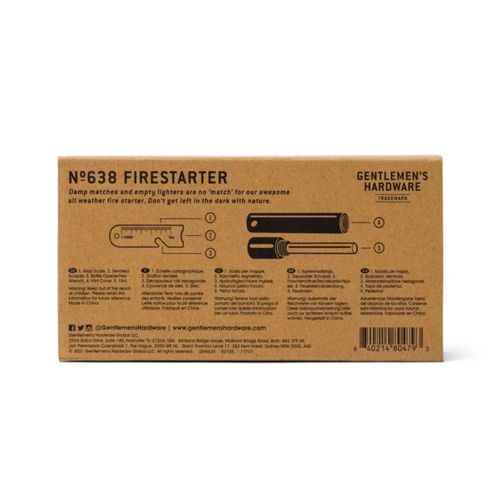 Gentlemen's Hardware Fire Starter Back | Merchants Homewares