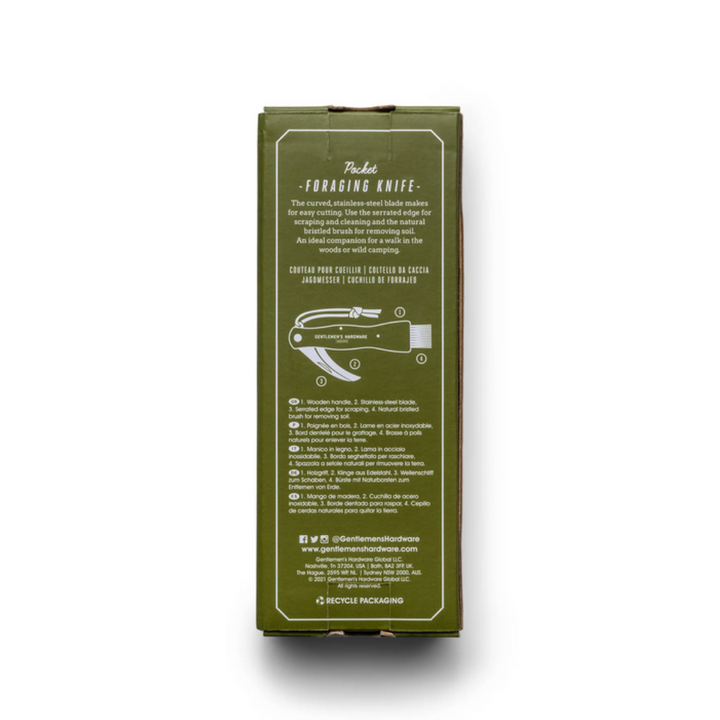 Gentlemen's Hardware Foraging Knife Packaged Back | Merchants Homewares
