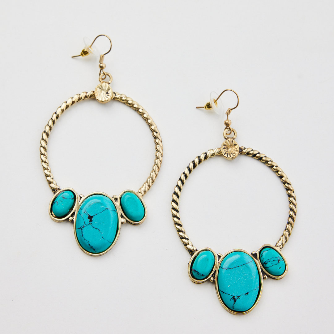 Holiday Caspian Earrings Gold | Merchants Homewares