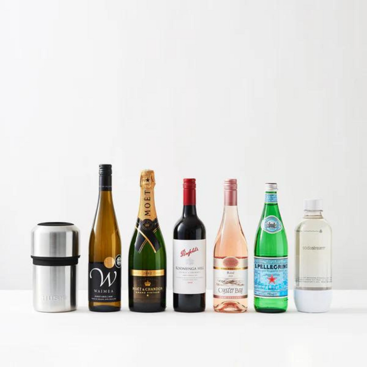 Huski Wine Cooler Brushed Stainless Lifestyle | Merchants Homewares