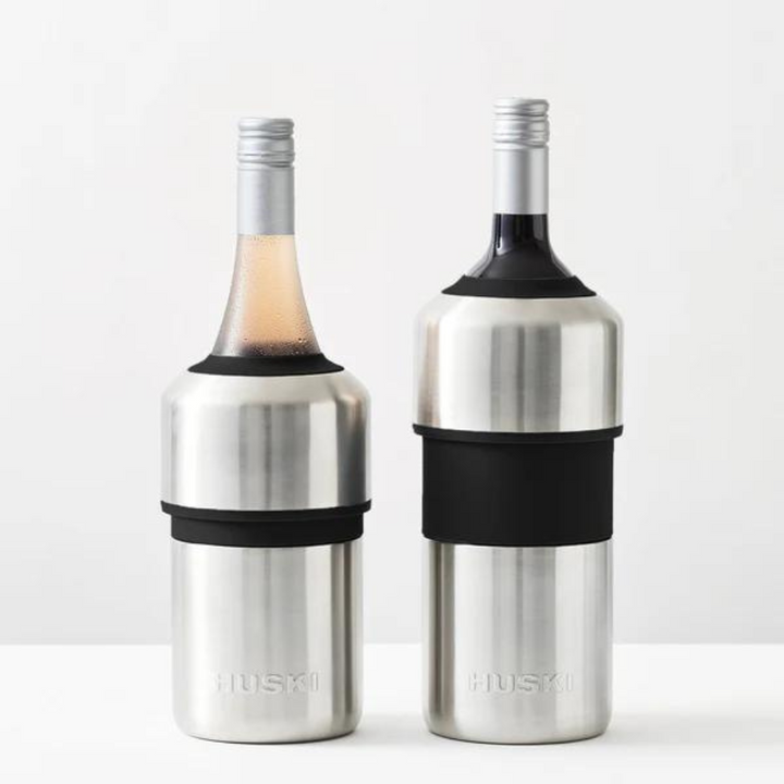 Huski Wine Cooler Brushed Stainless Lifestyle | Merchants Homewares