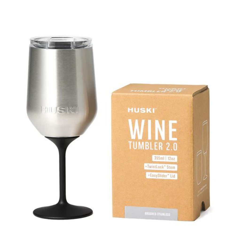 Huski Wine Tumbler 2.0 Brushed Stainless | Merchants Homewares