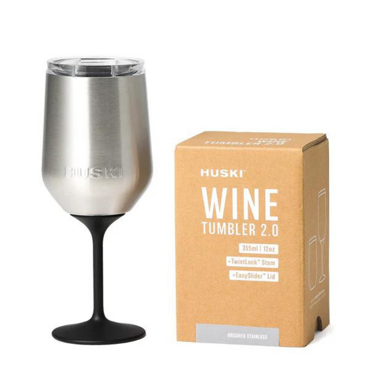 Huski Wine Tumbler 2.0 Brushed Stainless | Merchants Homewares
