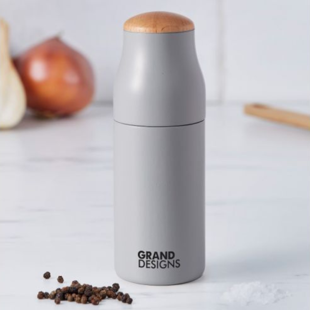 IS Albi Grand Designs Salt/Pepper Mill Grey Lifestyle | Merchants Homewares