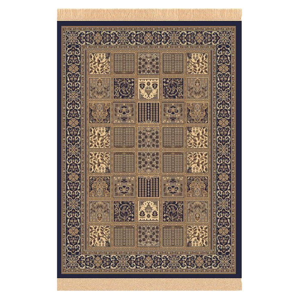 Italtex Chiraz Rug Ornate Grid Black | Merchants Homewares