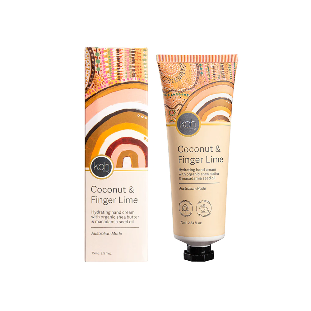 Koh Living Hand Cream Coconut & Finger Lime with Packaging | Merchants Homewares