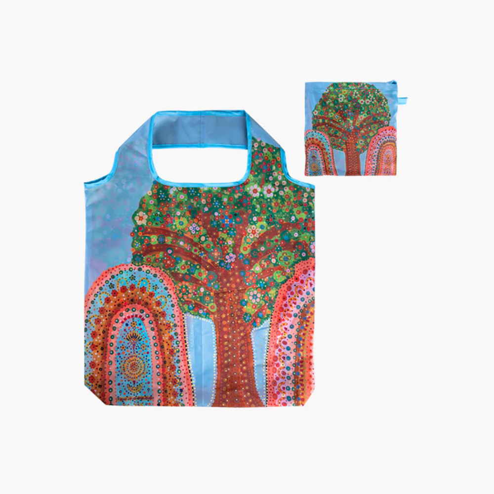 Koh Living Recycled Plastic Bottle Bag Tree of Life with Pouch | Merchants Homewares