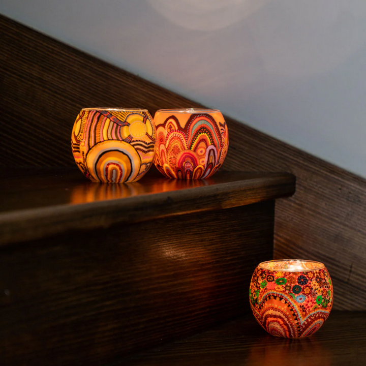 Koh Living Tealight Holder Aboriginal Together Again Lifestyle | Merchants Homewares