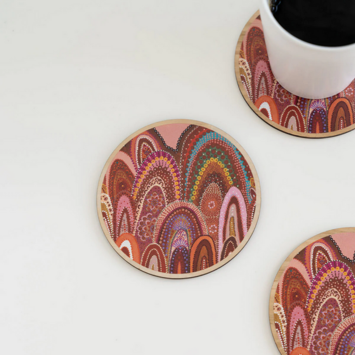 Koh Living Wooden Coaster 4 Pack Home Lifestyle | Merchants Homewares