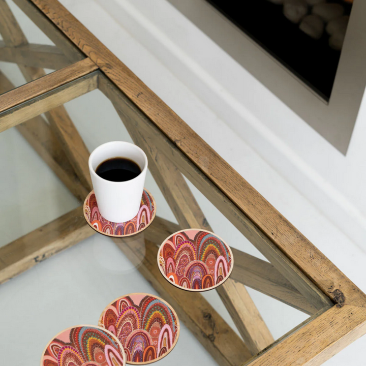 Koh Living Wooden Coaster 4 Pack Home Lifestyle | Merchants Homewares