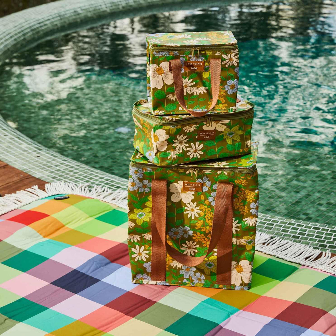 Kollab Cooler Bag Sage x Clare & Kollab Floria Lifestyle | Merchants Homewares