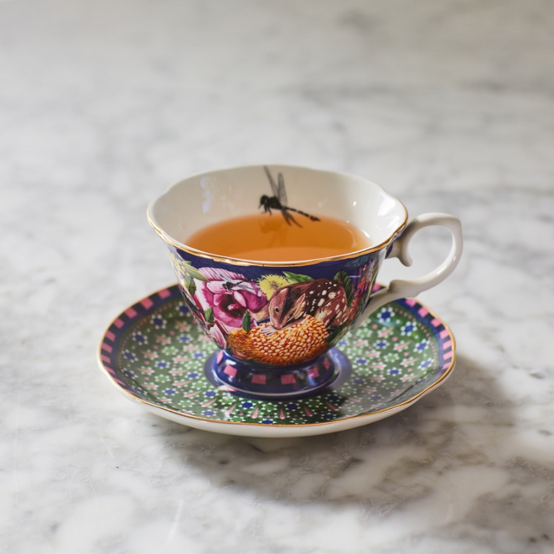 LaLa Land Good Evening Teacup And Saucer Lifestyle Cup Of Tea | Merchants Homewares