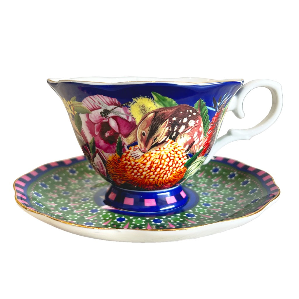 LaLa Land Good Evening Teacup And Saucer | Merchants Homewares