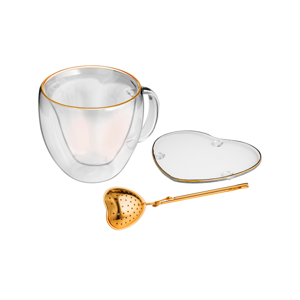 Ladelle Amour 3pc Tea Set Clear | Merchants Homewares