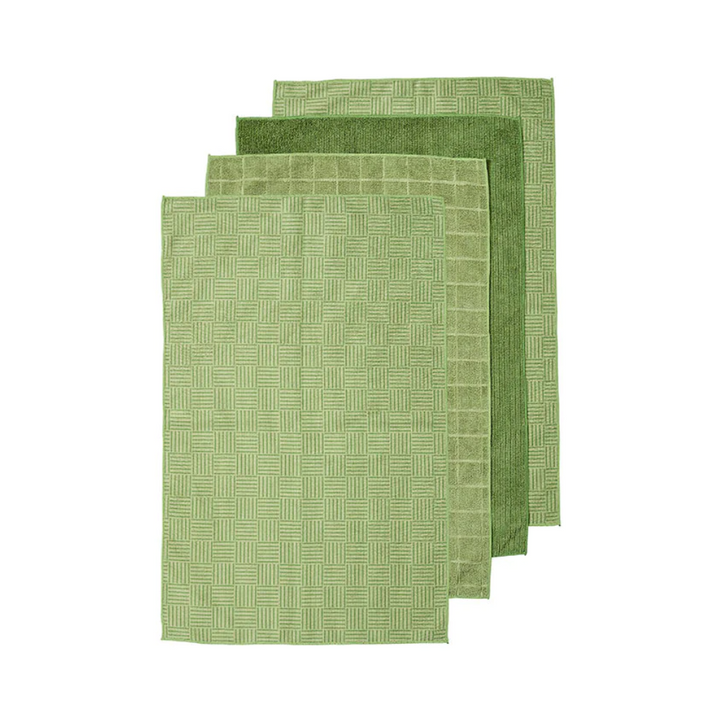 Ladelle Kitchen Towel Benson Microfibre Olive Green | Merchants Homewares