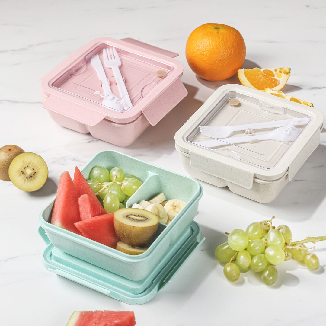 Ladelle Porta Poppy Large Bento Box Blue Lifestyle | Merchants Homewares