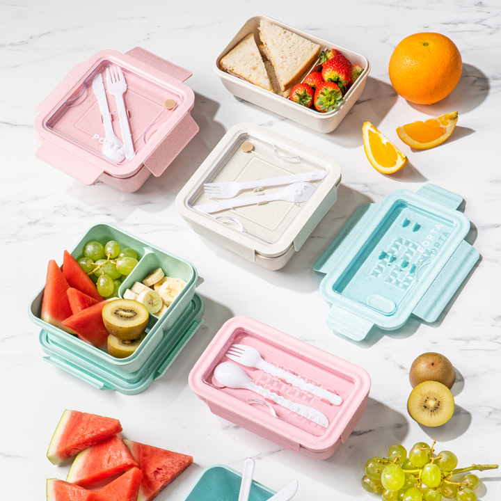 Ladelle Porta Poppy Large Bento Box Blue Lifestyle | Merchants Homewares