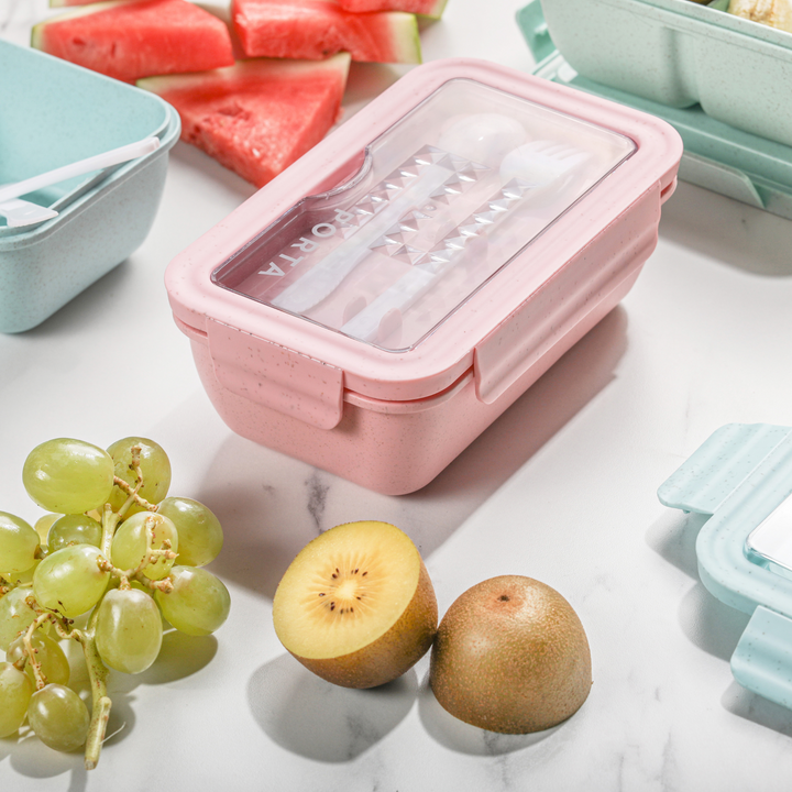 Ladelle Porta Poppy Small Bento Box Pink Lifestyle | Merchants Homewares