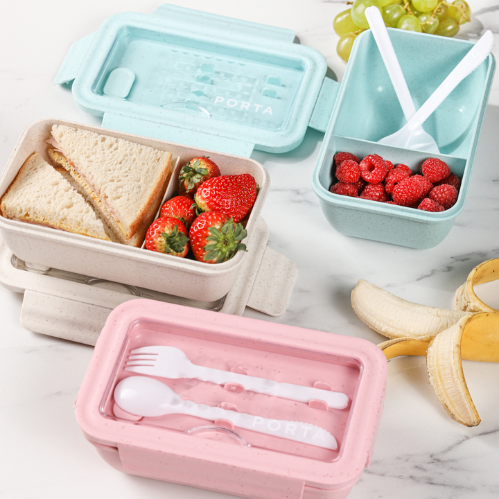 Ladelle Porta Poppy Small Bento Box Pink Lifestyle | Merchants Homewares