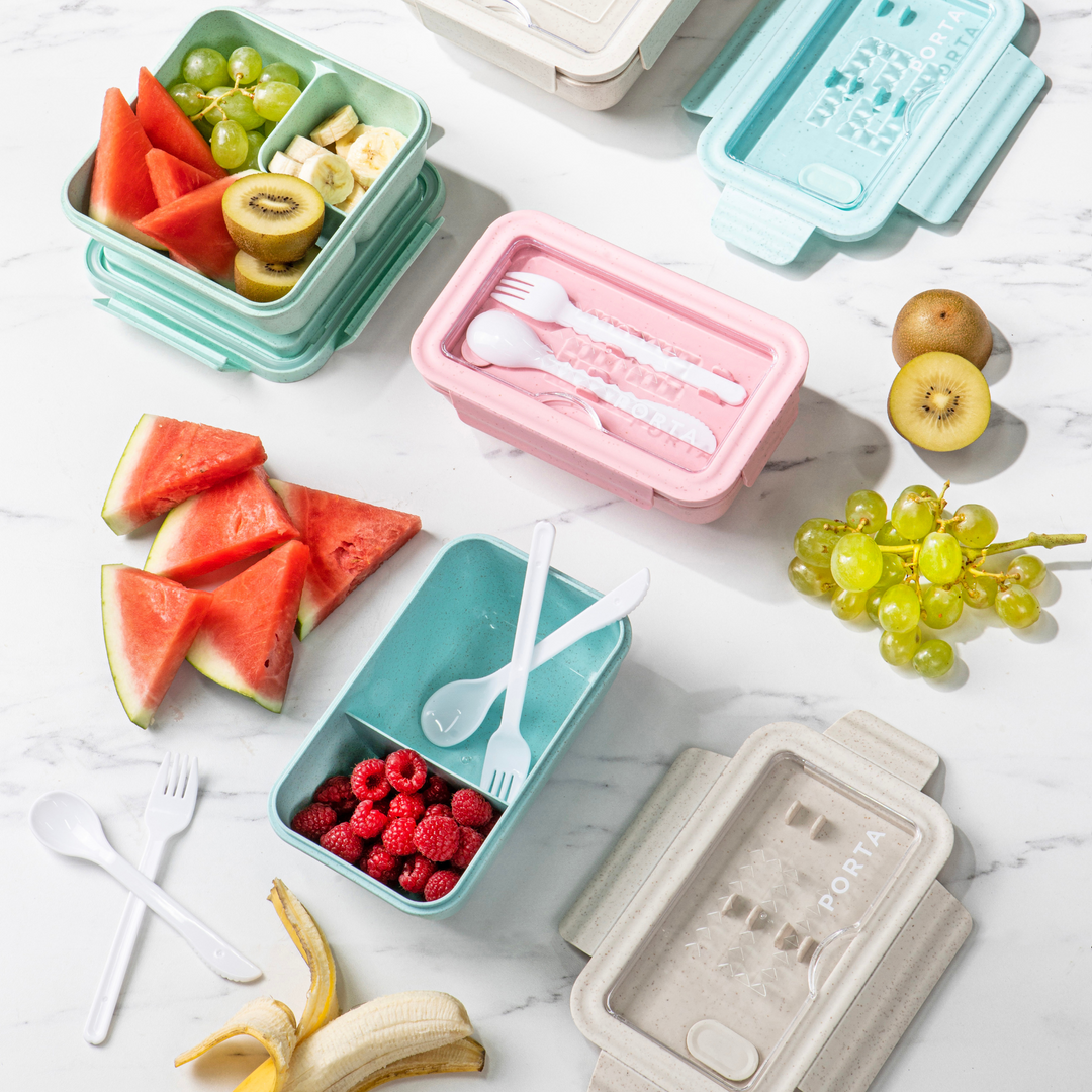 Ladelle Porta Poppy Small Bento Box Pink Lifestyle | Merchants Homewares