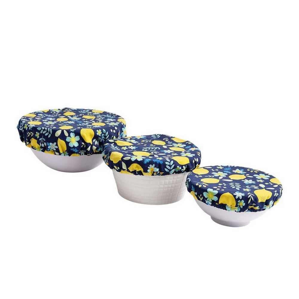Ladelle Stretch Bowl Cover Positano Lemon | Merchants Homewares