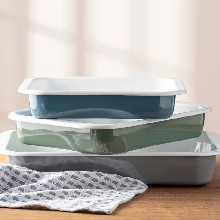 Ladelle Visto 3 Piece Enamel Baking Dish Set | Merchants Homewares