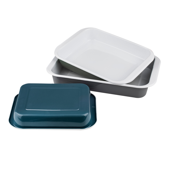 Ladelle Visto 3 Piece Enamel Baking Dish Set | Merchants Homewares