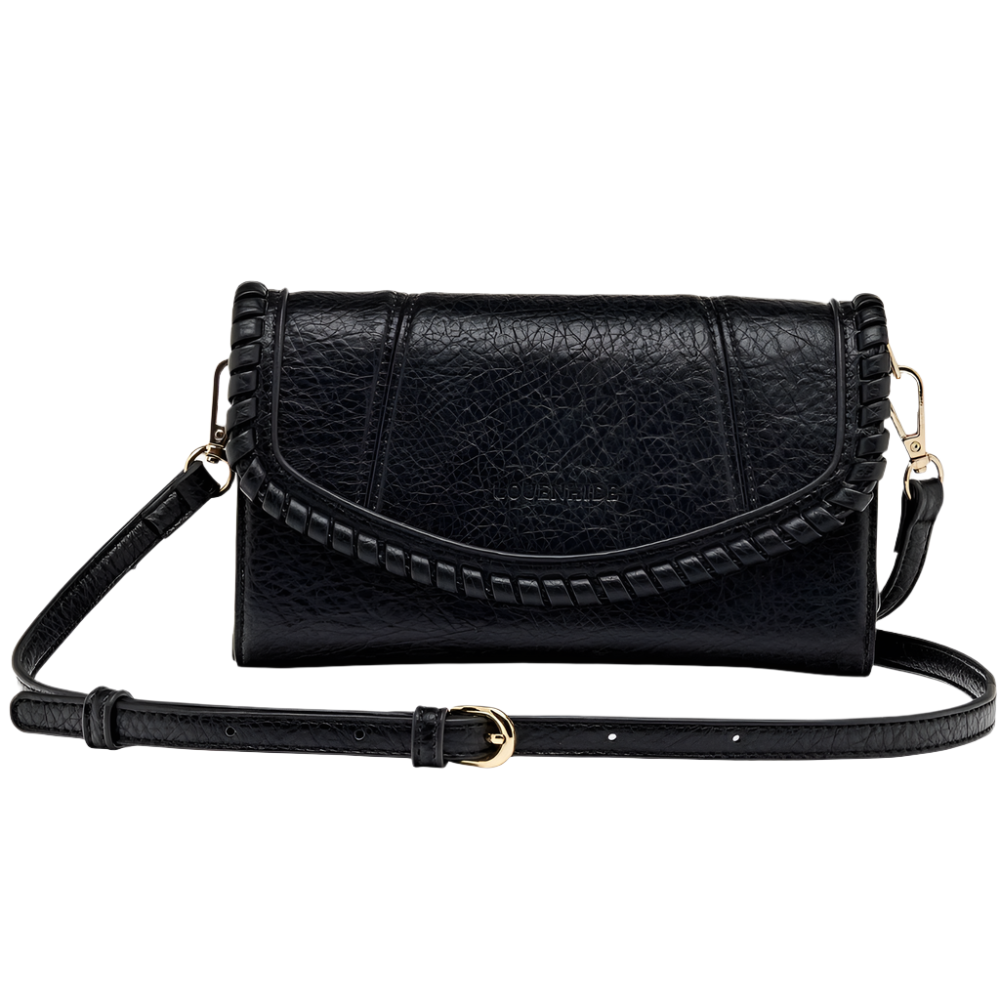 Louenhide Harlow Crossbody Bag Black With Strap | Merchants Homewares