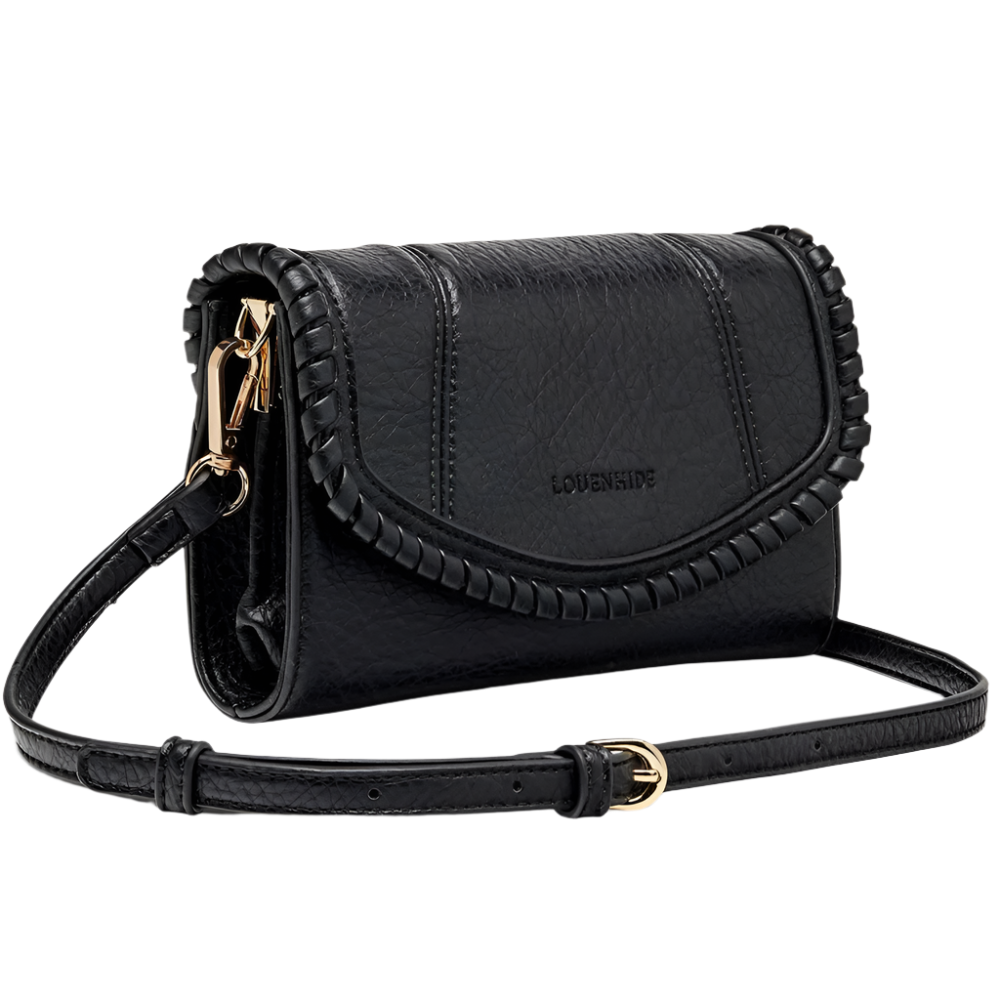 Louenhide Harlow Crossbody Bag Black With Strap | Merchants Homewares