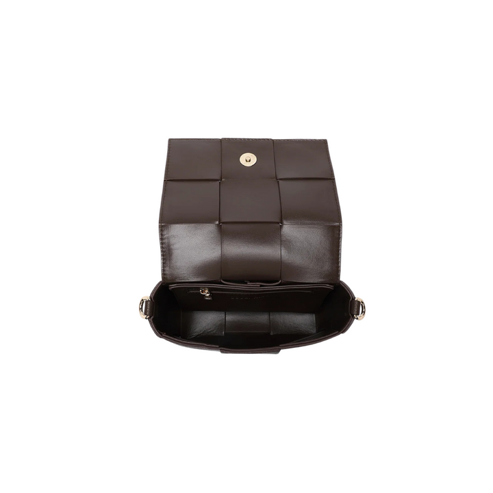 Louenhide Josephine Crossbody Bag Chocolate Open | Merchants Homewares