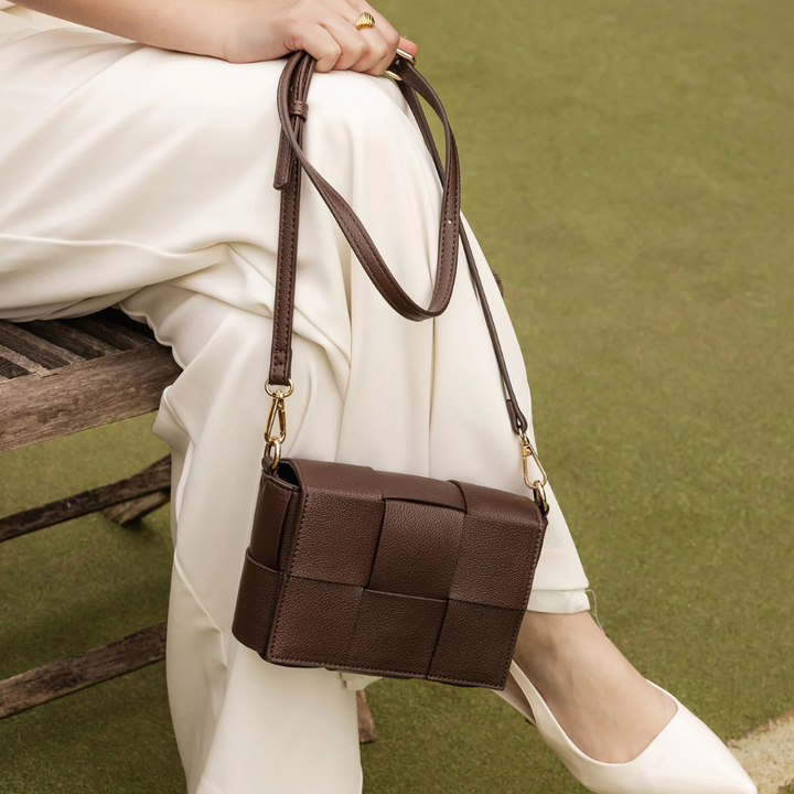 Louenhide Josephine Crossbody Bag Chocolate Lifestyle | Merchants Homewares