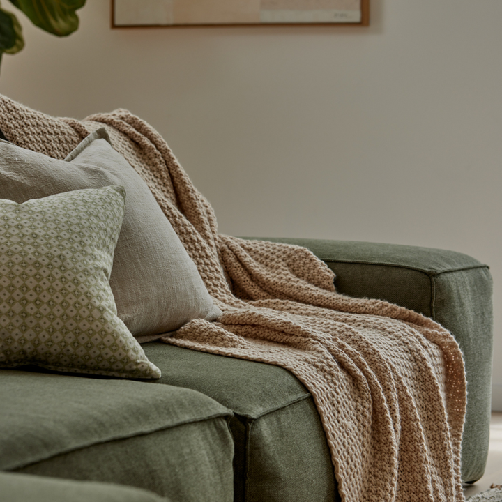 Madras Link Jarah Throw Oat Lifestyle | Merchants Homewares