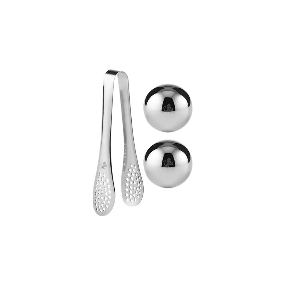 Maxwell & Williams Cocktail & Co Reusable Ice Ball Set of 2 with Tongs | Merchants Homewares