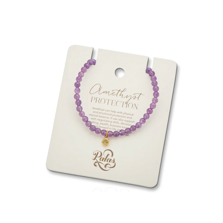 Palas Gem Bracelet Amethyst On Card | Merchants Homewares